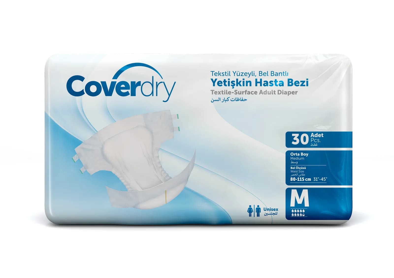 CoverDry yetişkin bezi M 30 adet