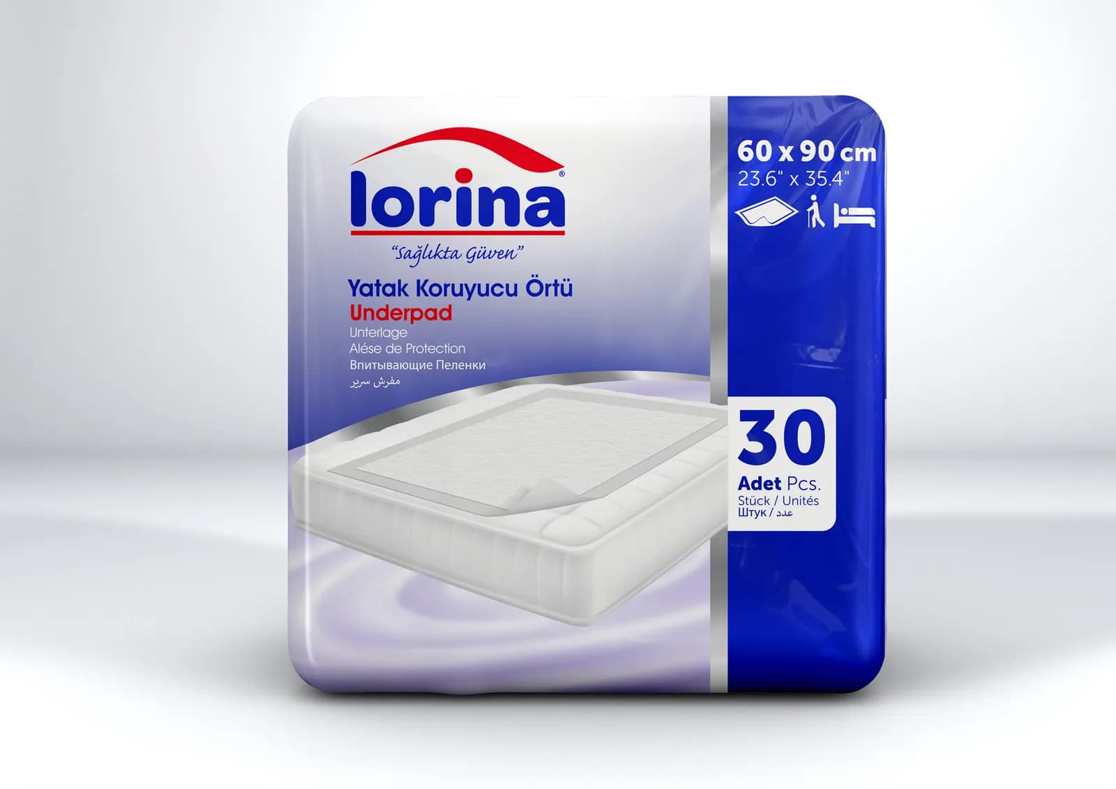 Lorina yatak koruyucu 60 x 90 cm 30 adet